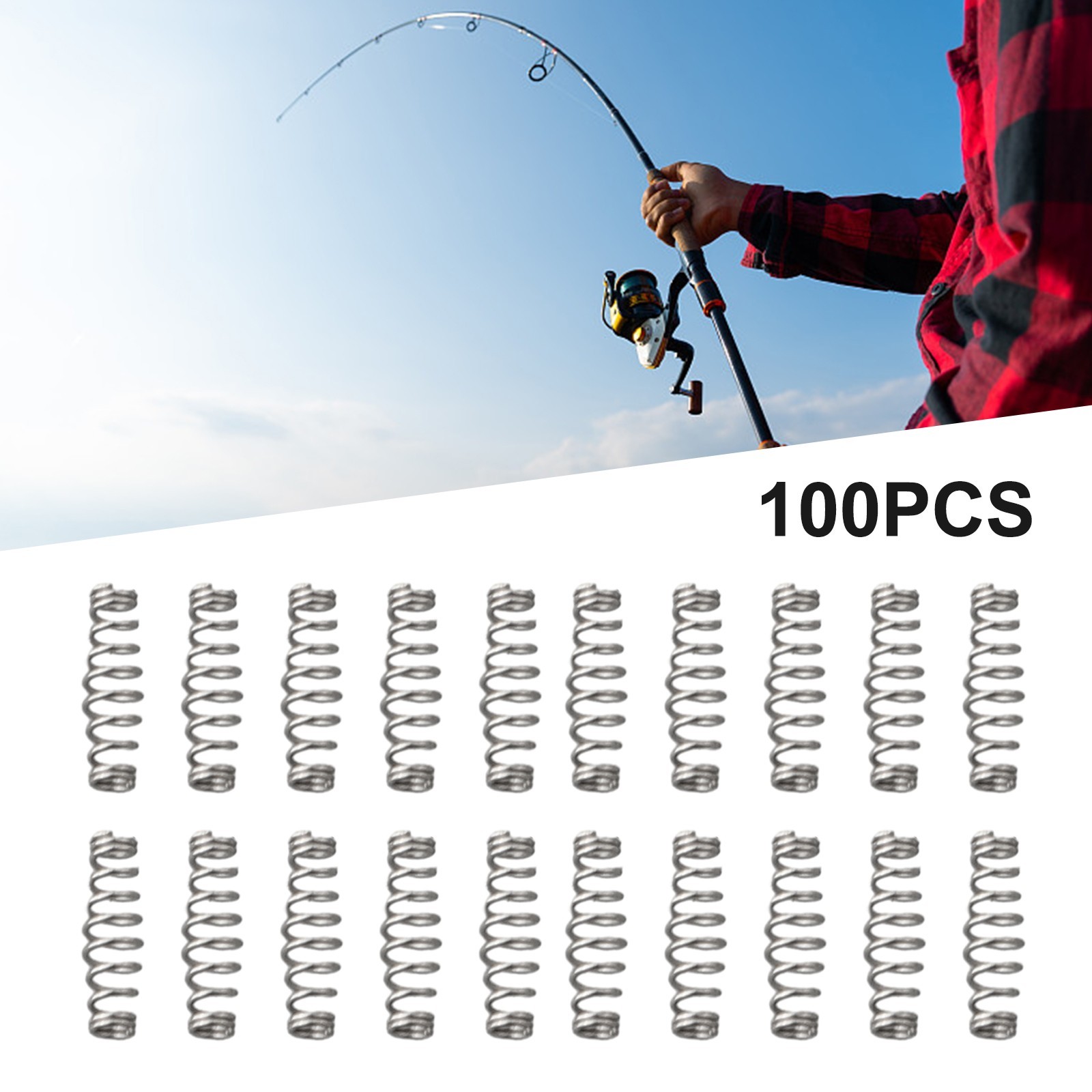 Springs Hook Spring 0.3x2.0x8 0.3x2.3x10 0.3x2.6x11.7 100pcs/pack Fish Hooks