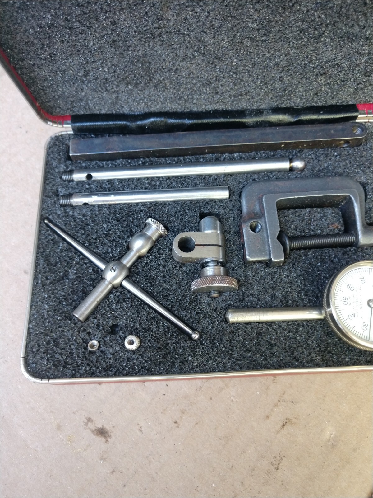 Starrett 196 Dial Indicator Set Vintage USA Gage Machinist Tools