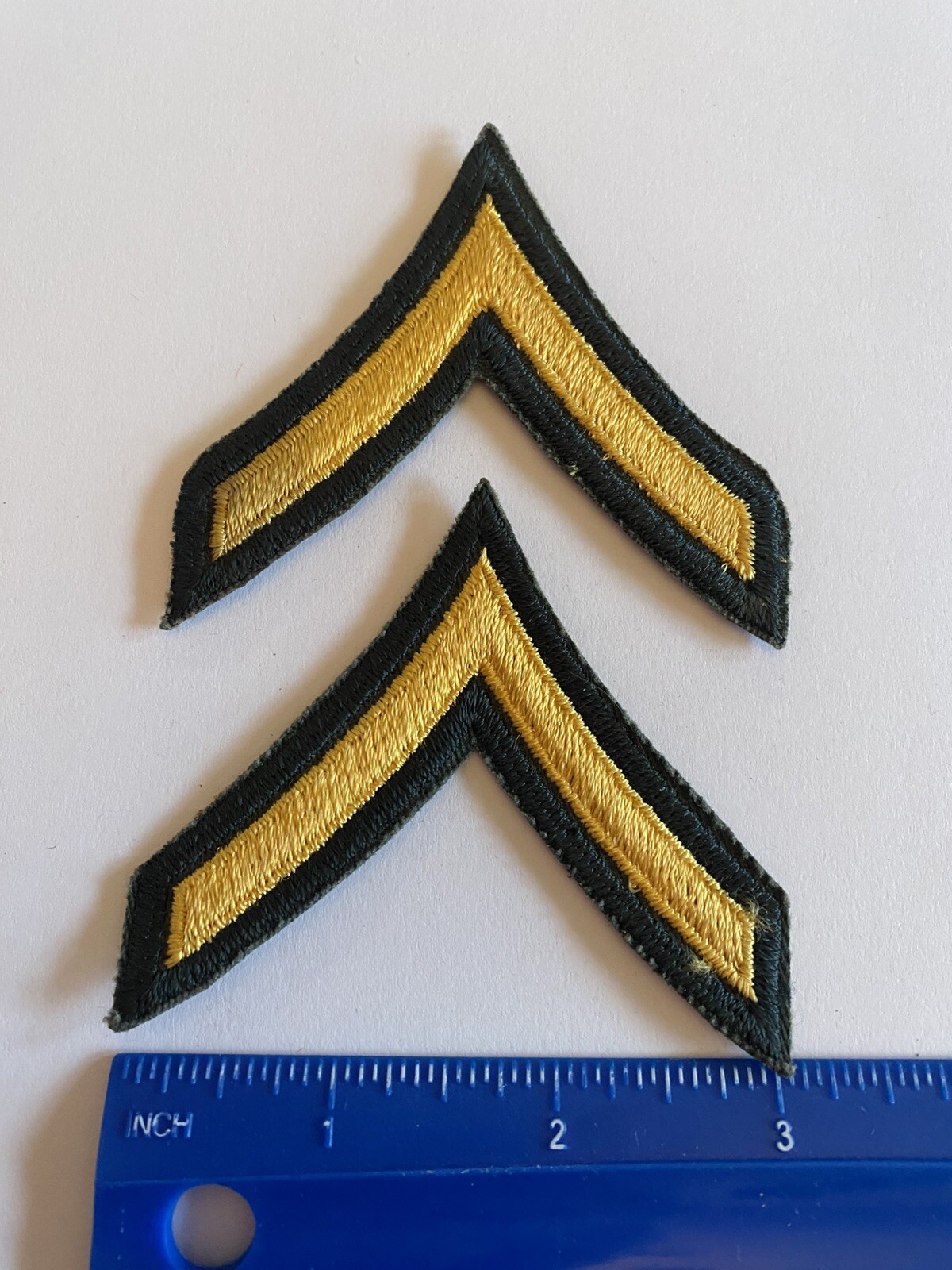 Pair Of US Army Private Enlisted Rank Patches INV10522