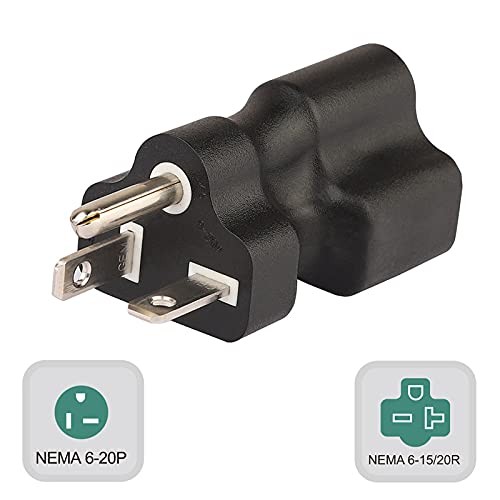 AC Power Adapter NEMA 6-20P To 6-15/20R 20Amp 250V To 15Amp Converter Tool