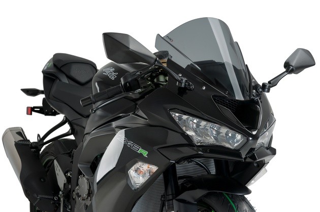 Puig 3mm Z Racing Windscreen Dark Smoke #3177F for Kawasaki Ninja ZX-6R 2019