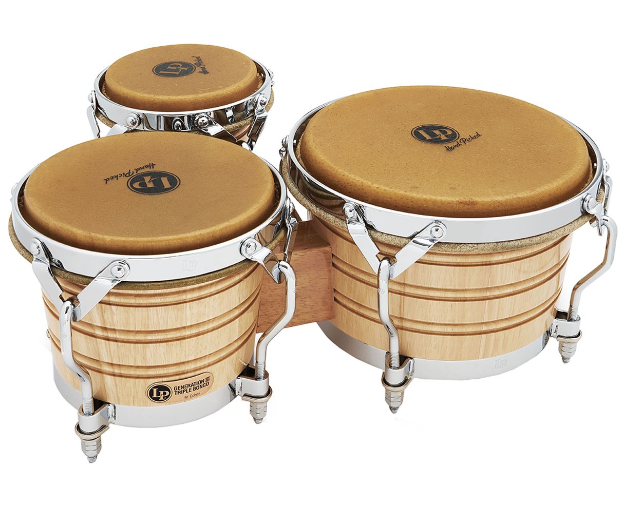 Latin Percussion Generation III Triple Bongos