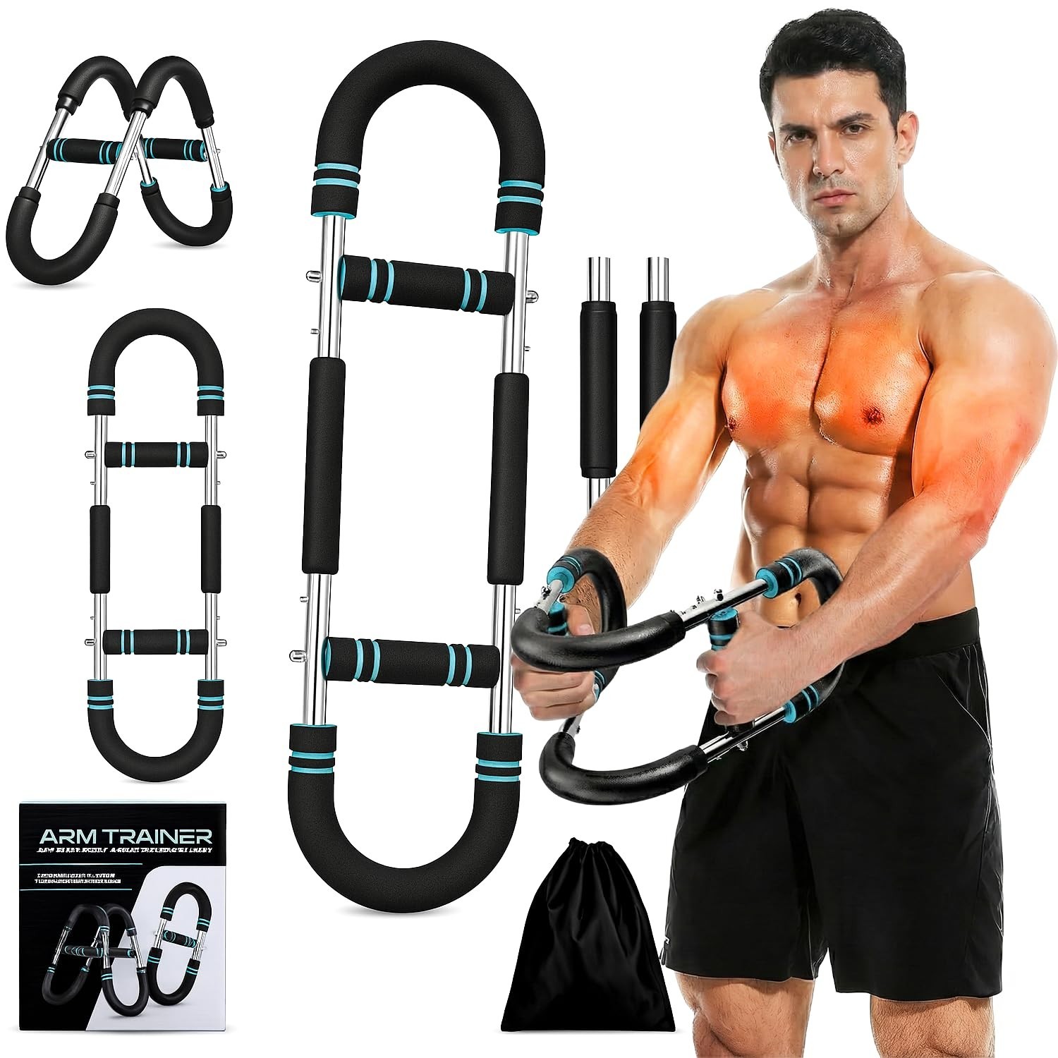 Twister Arm Trainer 60-110 lbs for Men & Women, Alloy Steel Power Twister Bar...