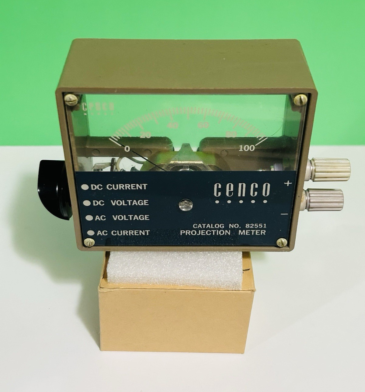 Cenco Projection Analog Panel Meter 82551 AC/DC Current & Voltage