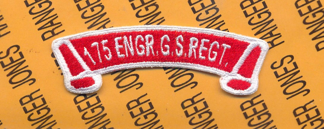 US Army 175th Engineer Geograhpical Survey Regiment 5th Army arc scroll patch