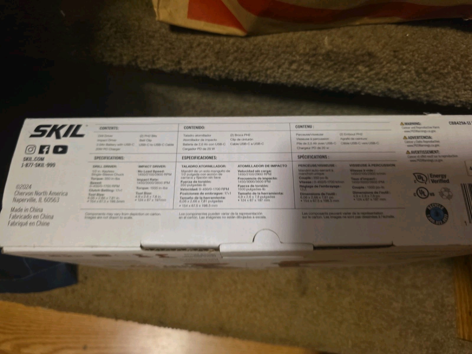 SKIL Drill Driver & Impact Driver Kit Tools Red & Black NEW! Retail $120