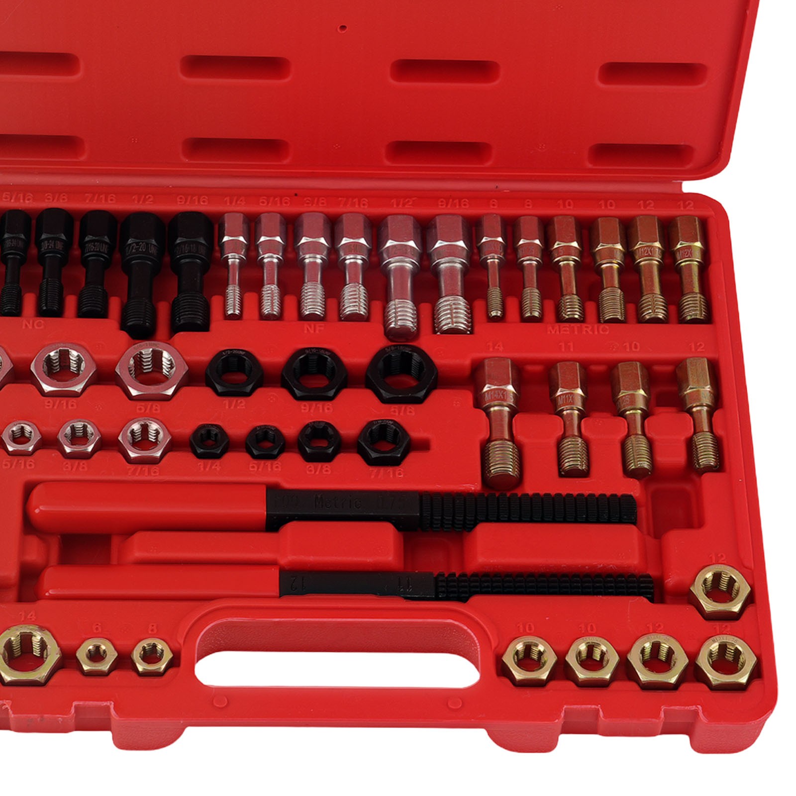 48Pc Tap Die Rethreading Set Metric SAE Thread Chaser Kit with Files