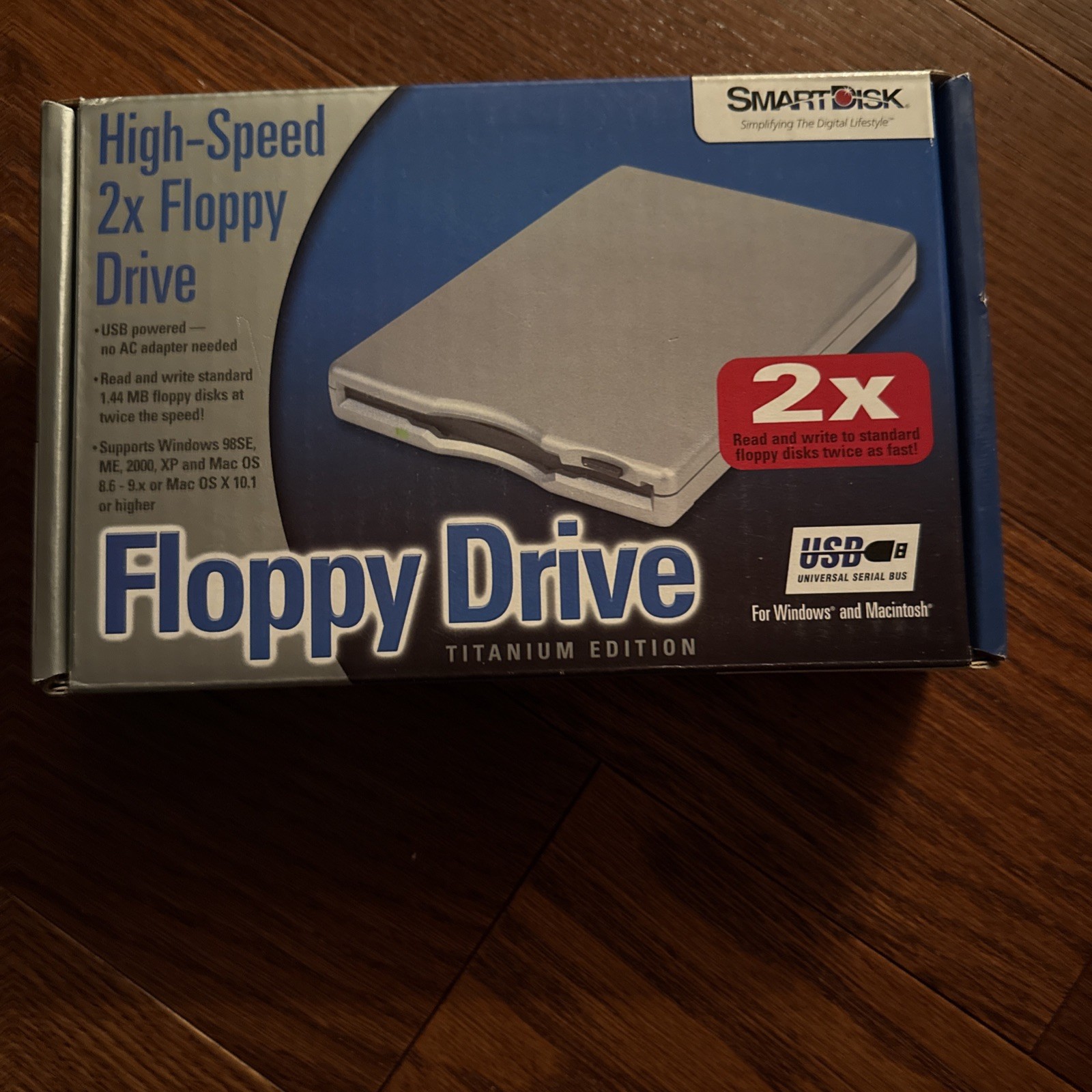 External USB Powered 2x Floppy Drive SmartDisk FDUSB-TM2 Mitsumi D353FUE | New