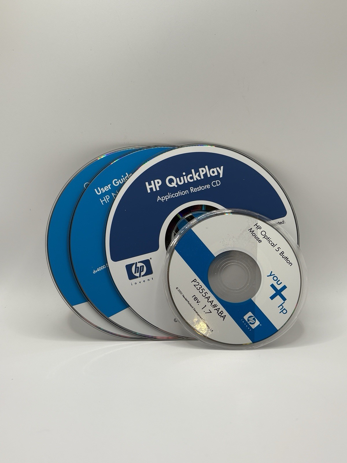 Lot Of 4 Hp Quickplay & Mouse Software Discs