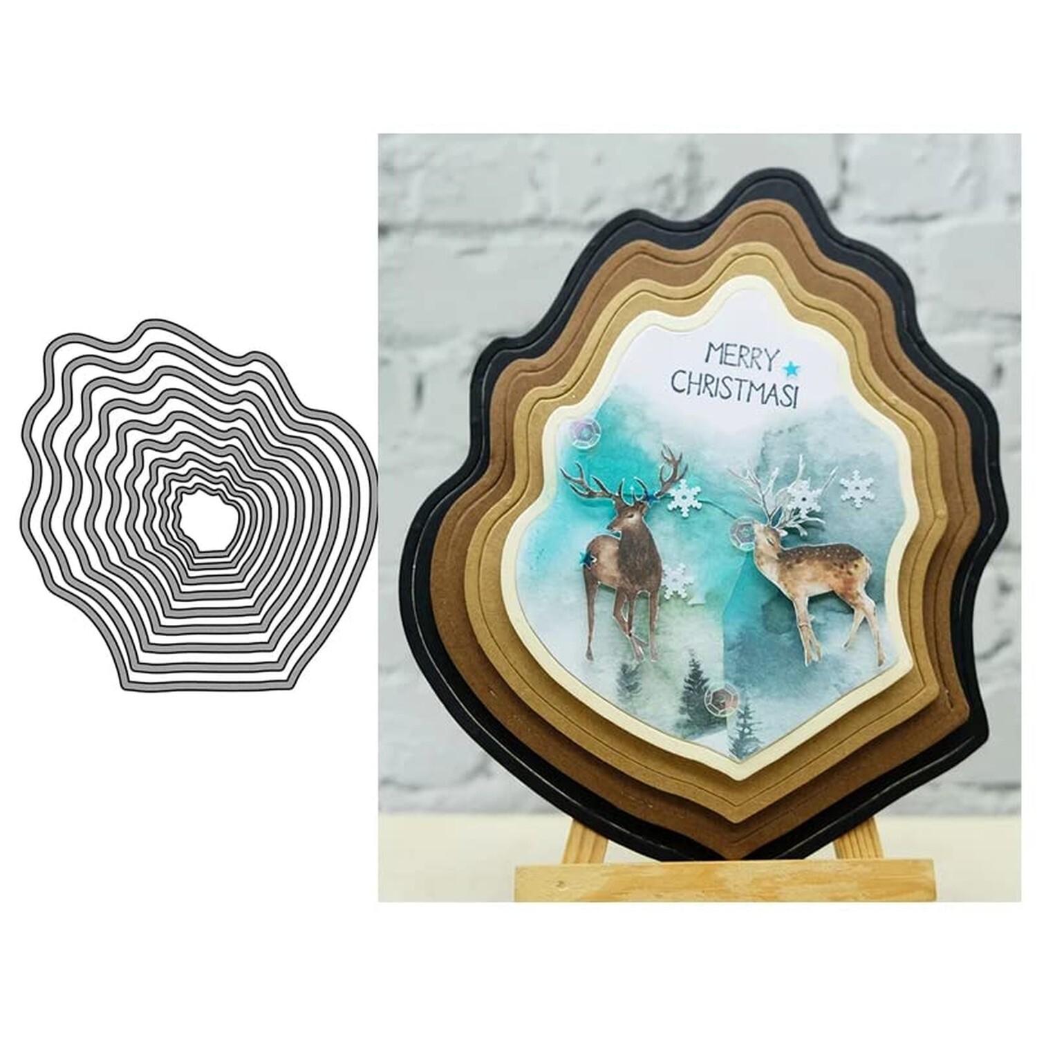 9Pcs/Set Irregular Frame Metal Die Cuts, Irregular Frame Cutting Dies Cut Ste...