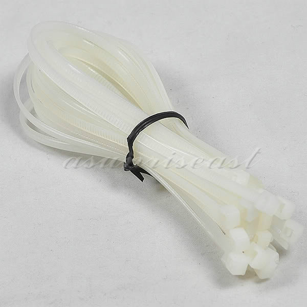 1000 × White Nylon Flexible Wire Cable Strap Tie 100mm x 3mm