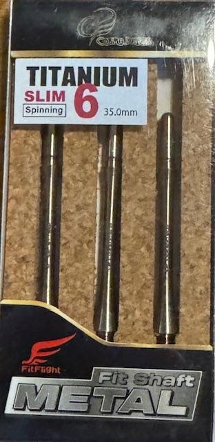 FIT FLIGHT TITANIUM #6 LENGTH SLIM SPINNING SHAFTS BRAND NEW SHIPS FREE