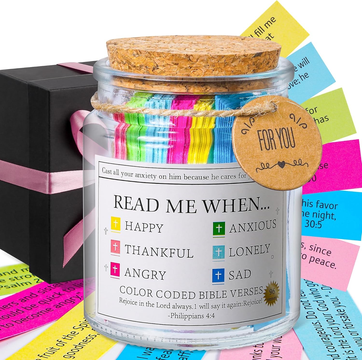 Bible Verse Jar,Read Me When Verses Jar of Emotions and Feelings