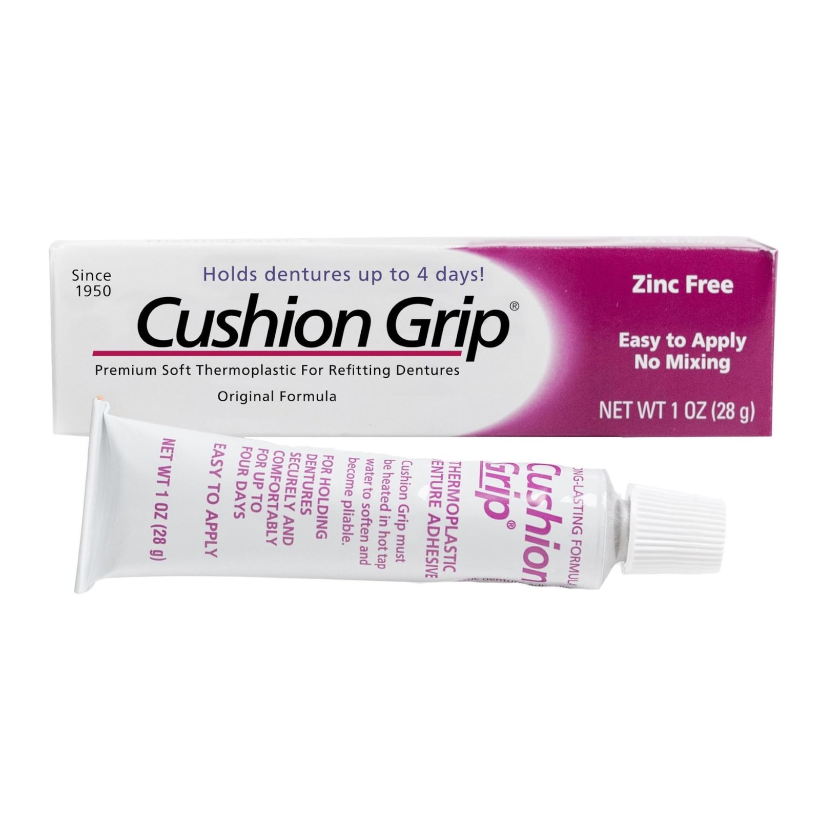 Thermoplastic Denture Adhesive, 1 oz – Refits & Tightens Loose Dentures, Work...
