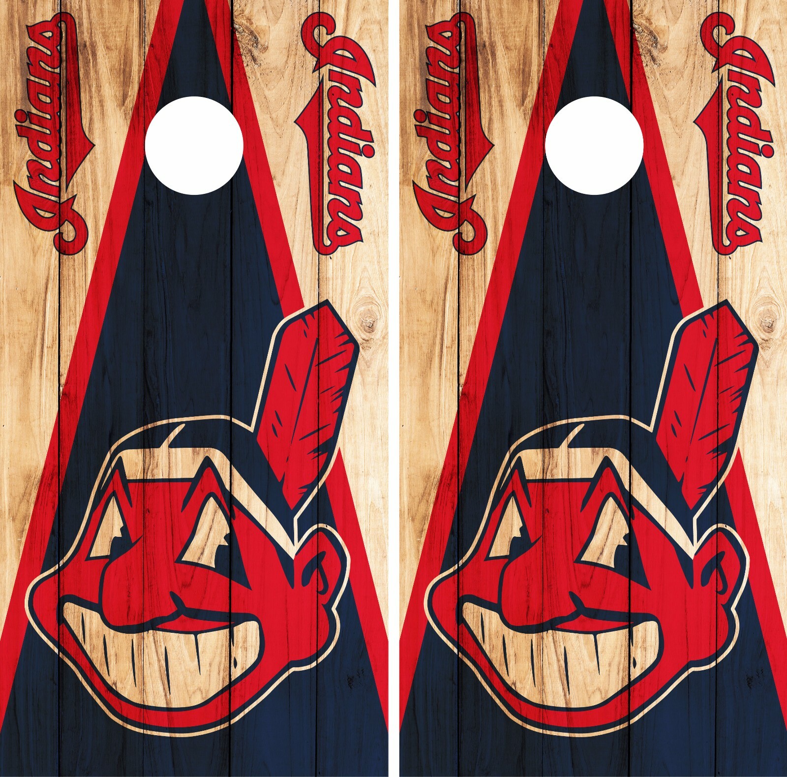 Cleveland Indians Cornhole Skin Wrap MLB Wood Decal Vinyl Board Logo DR583