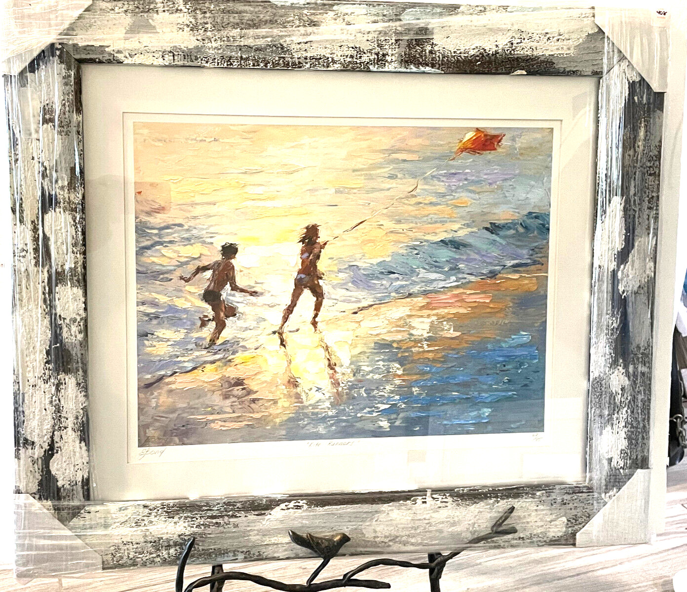 🔥 Kite Runners by Elena Bond Mixed Media LTD edition FRAMED EST $3500 Fine Art