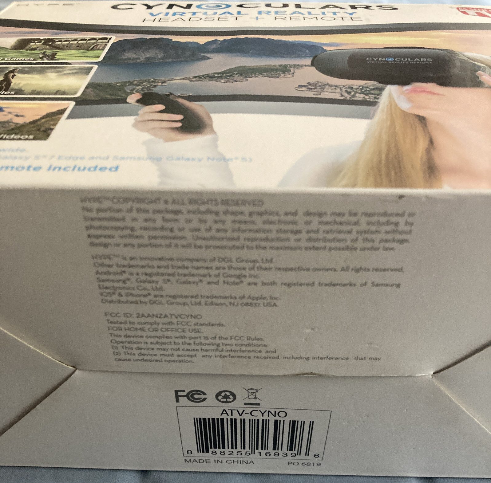 CYNOCULARS Virtual Reality Headset & Remote - As Seen On TV