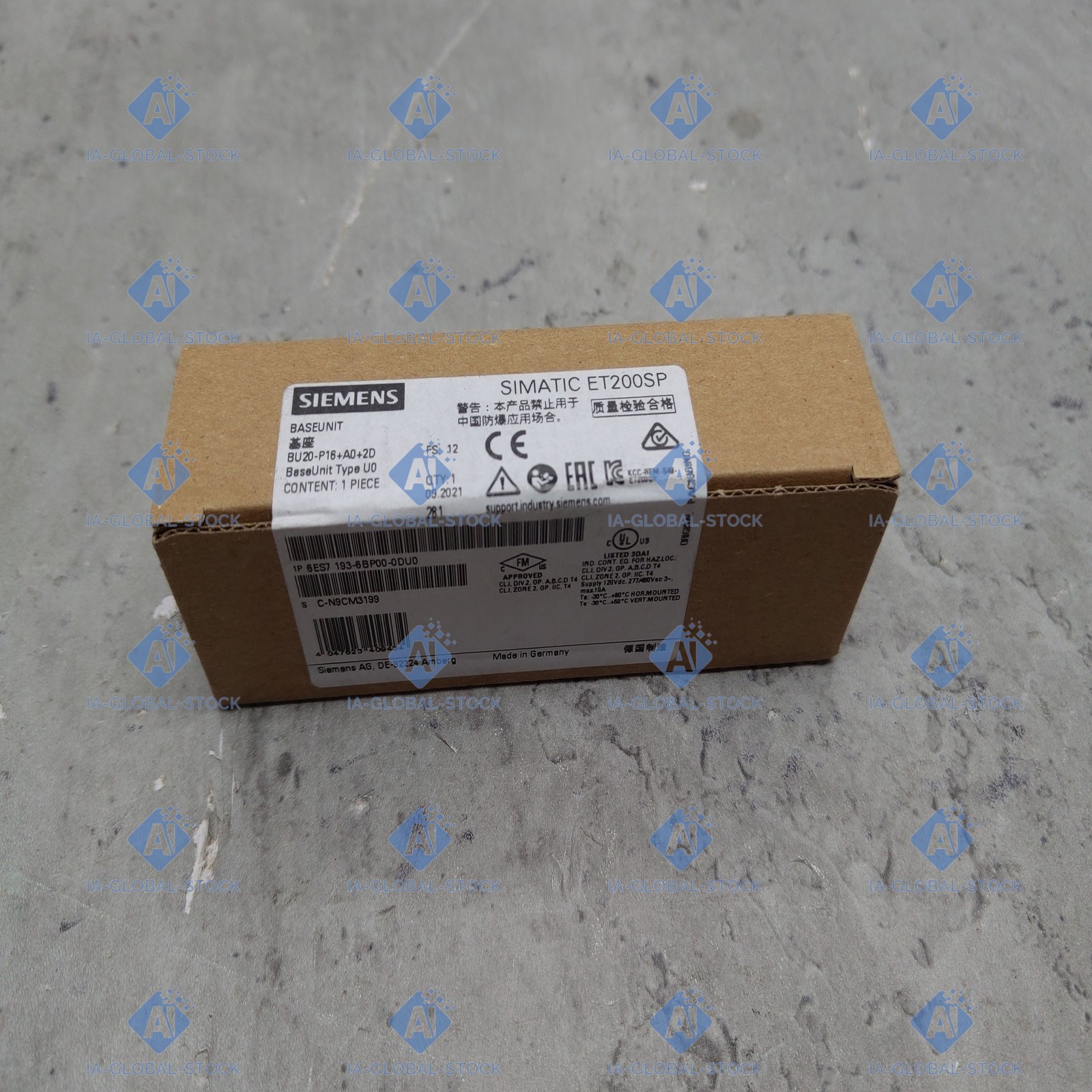 One unit New 6ES7193-6BP00-0DU0 Siemens Local US STOCK Fast Shipping