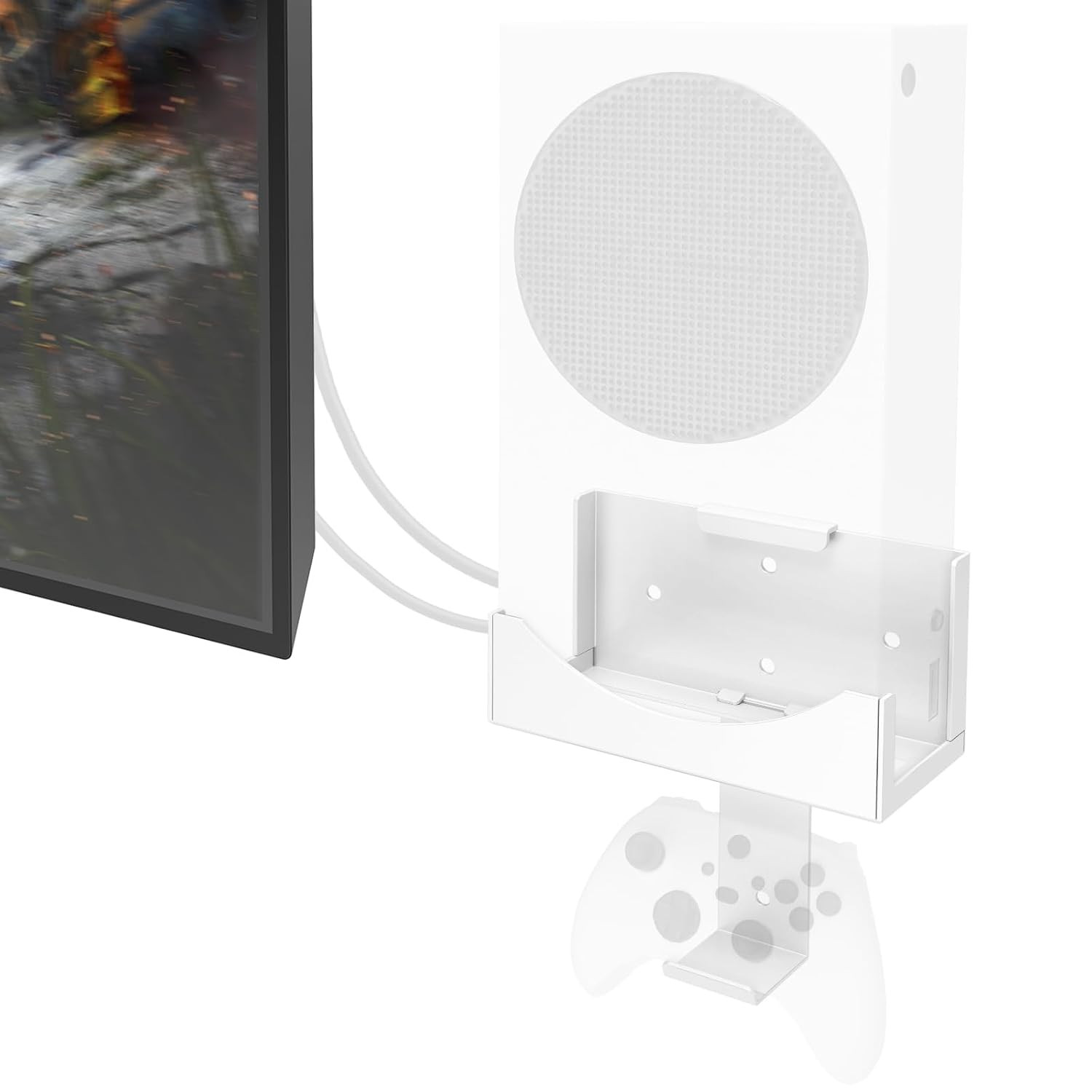 Console Wall Mount Metal Bracket Vertical 30 lb Controller Holder Headset Hook