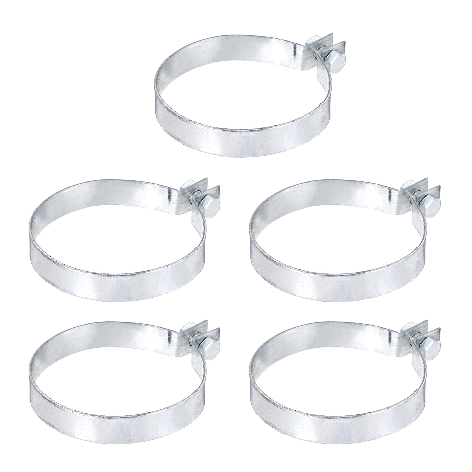 5Pcs Brace Bands, Galvanized Steel Chain Link Fence Bands for 3-11/32" Post