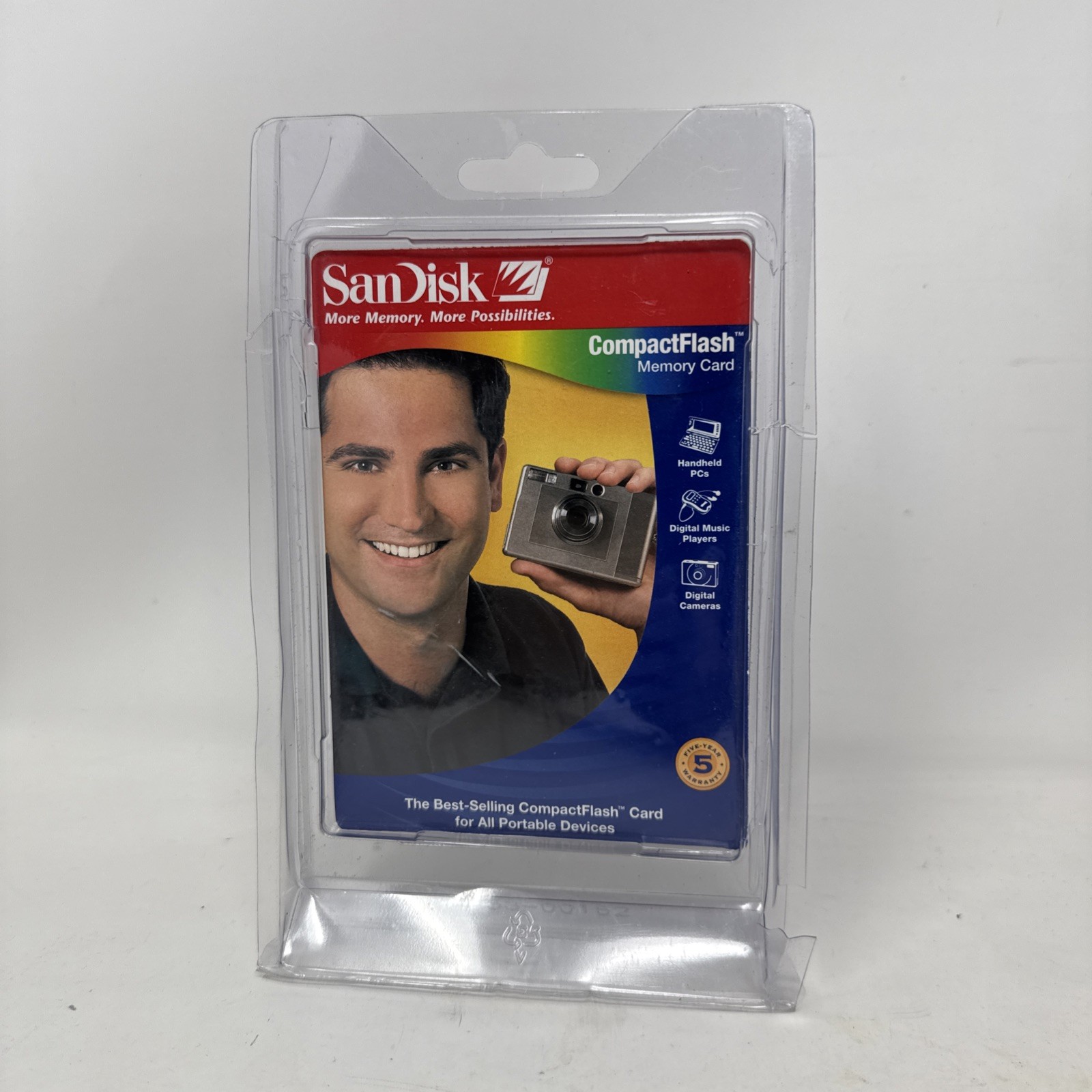 NEW 256mb Sandisk Compactflash SDCFB-128-455 Memory Card Compatible Any CF Slot