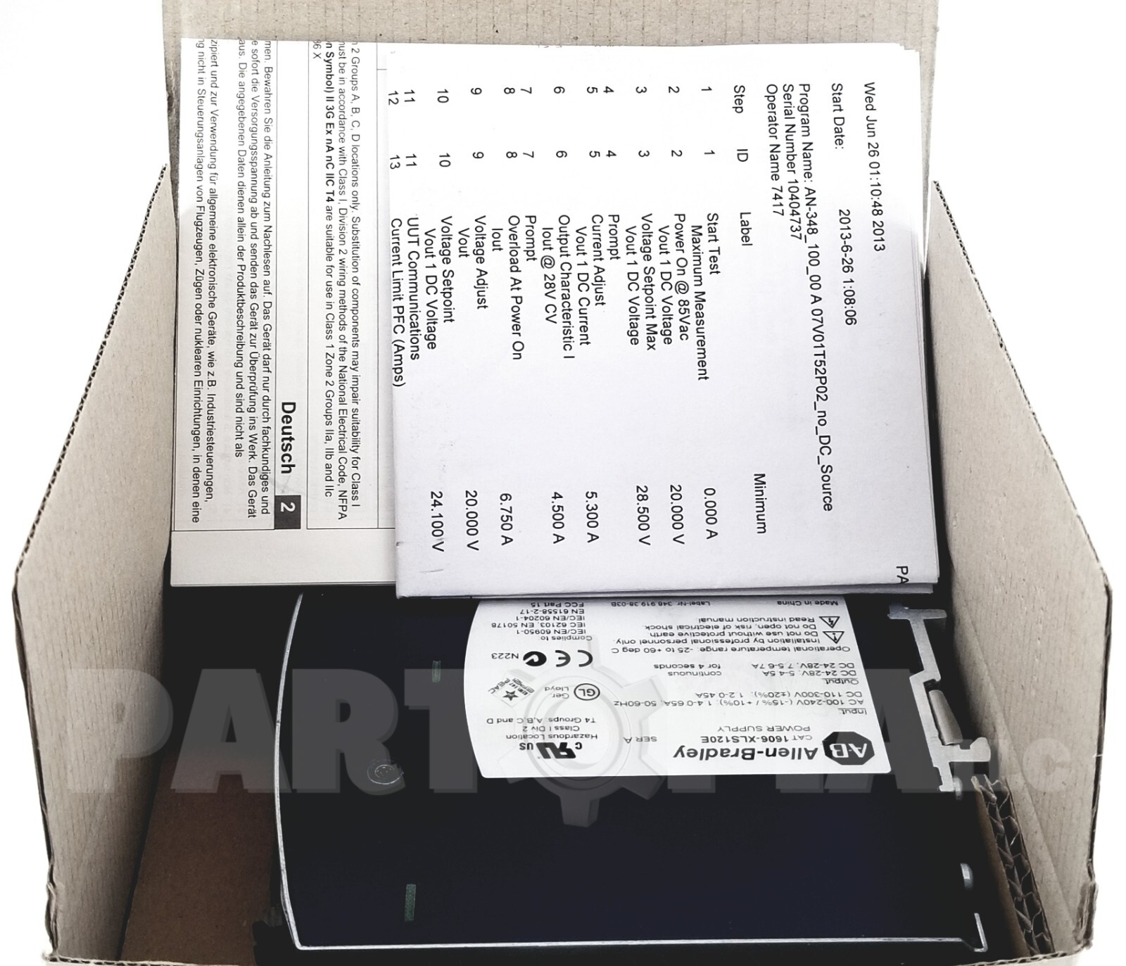 Allen Bradley 1606-XLS120E /A, DC Power Supply, 1606XLS120E