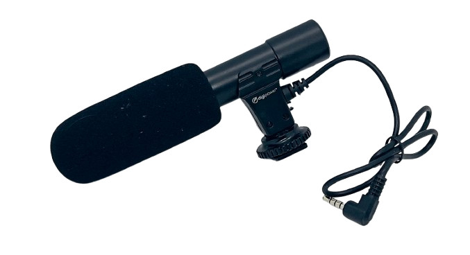 DigiPower Microphone Recording Sound for Tripod iPhone Samsung Digital Camera