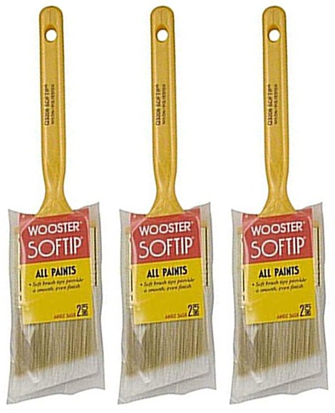 Wooster Genuine 2" Softip Angle Sash Paintbrush 3-Pack, Q3208-2-3PK