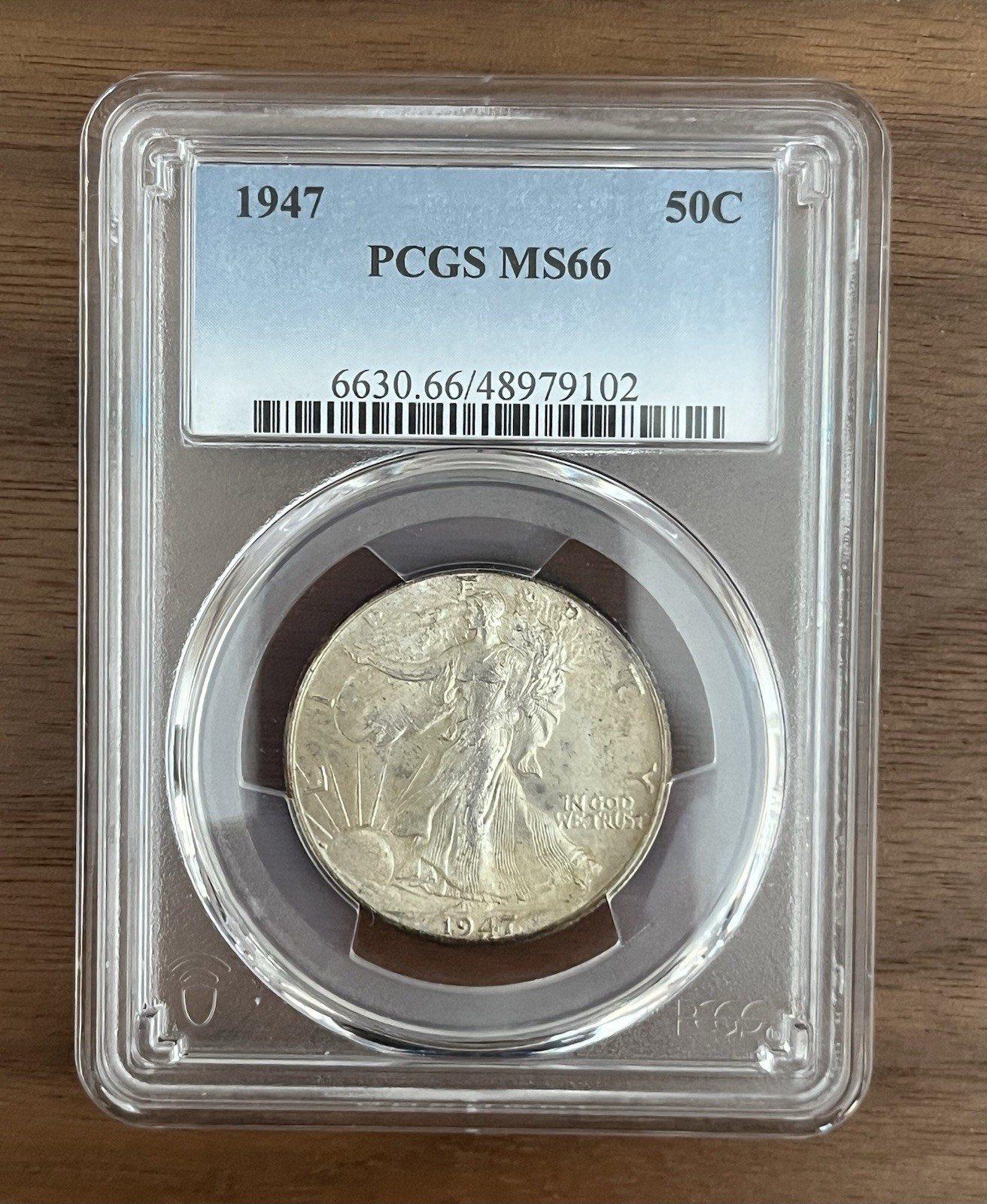 1947 - Walking Liberty Half Dollar - 50C - PCGS - Cert #48979102