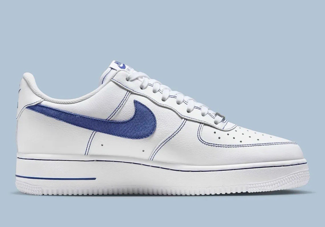 Nike Air Force 1 Low White Deep Royal Blue Sneakers HQ2037-100 Mens Size NEW