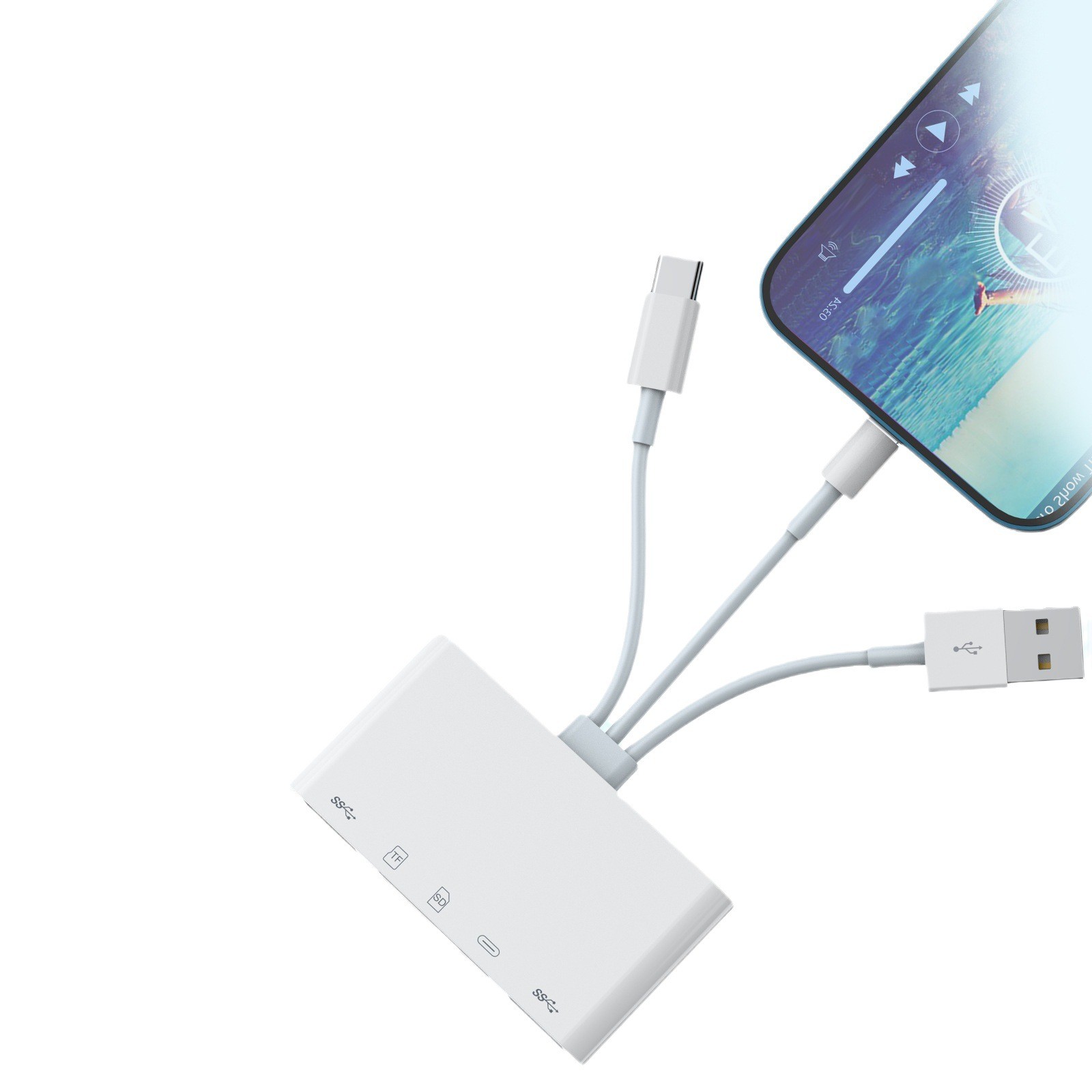 5 in 1 Memory Card Reader SD Card Reader USB OTG Adapter for iPhone/iPad