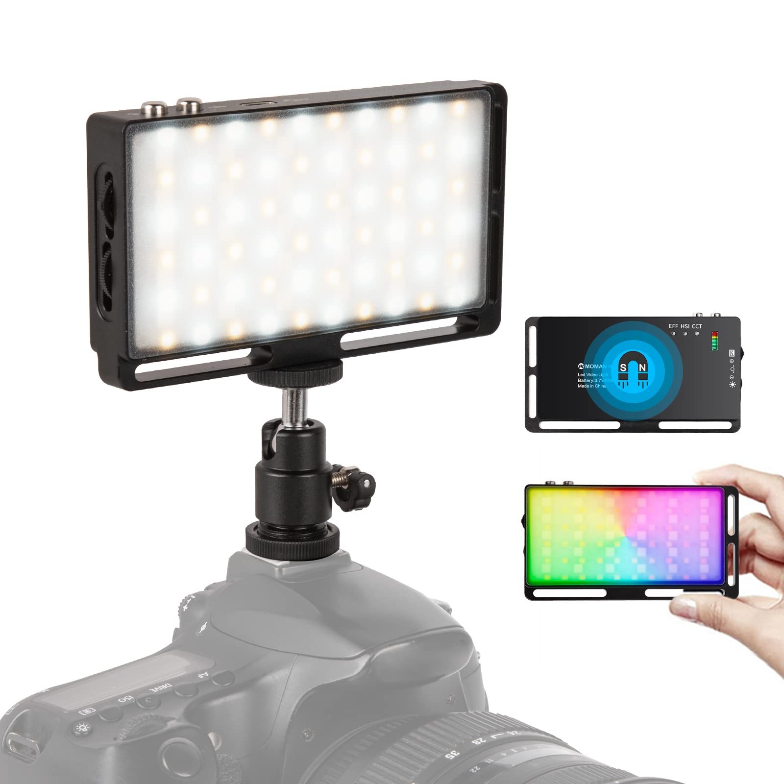 LED Video Light, ML1 RGB Photography Continuous Lights CRI95+/3000~6500K Full...