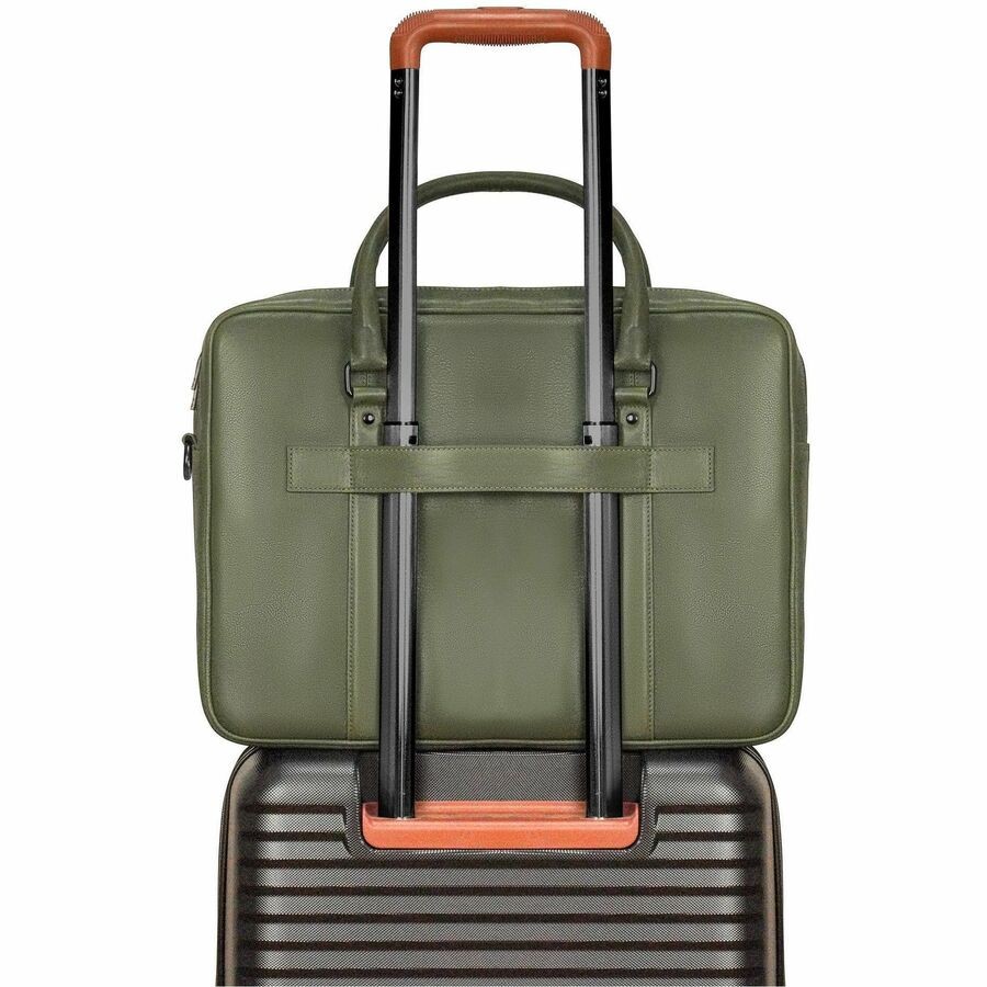 Champs Onyx Khaki Leather Briefcase 11"-15.6" Notebook RFID