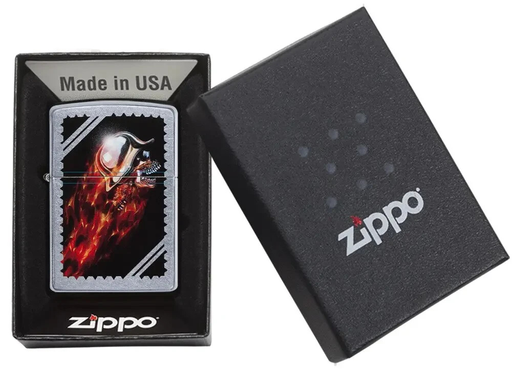 Zippo 29067 Chrome Skull Street Chrome