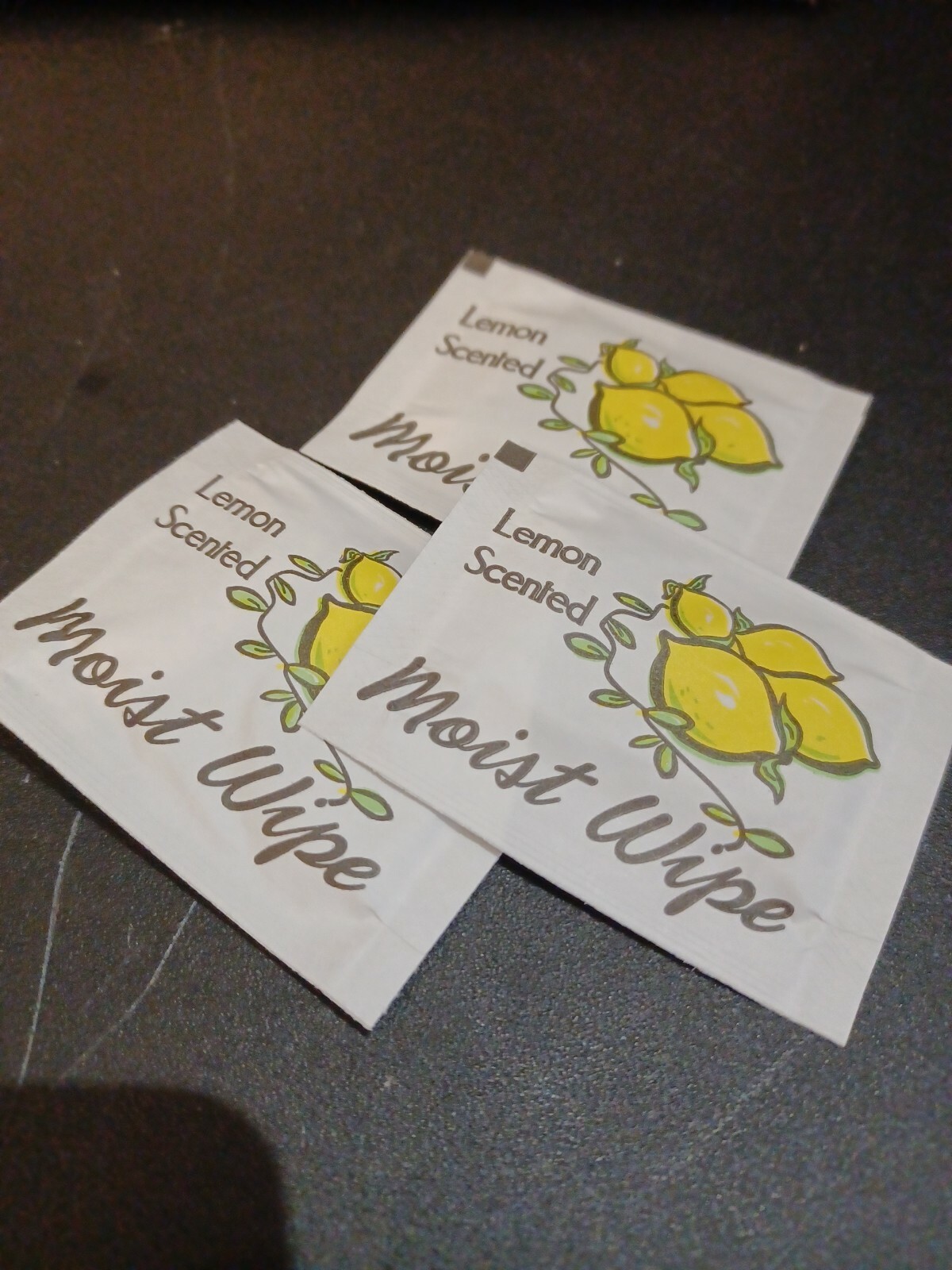 Moist Towelettes Wet Nap Wipe, Individual Wrapped, Lemon-scented ~ 50 Pack