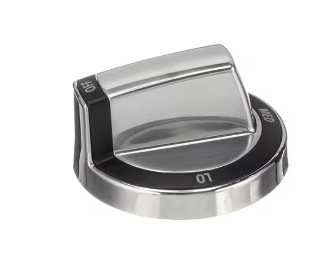 Fits Whirlpool W10415450, KI 5F70 4, Knob, Burner Valve, Off-Lo-Med-Hi-Lite
