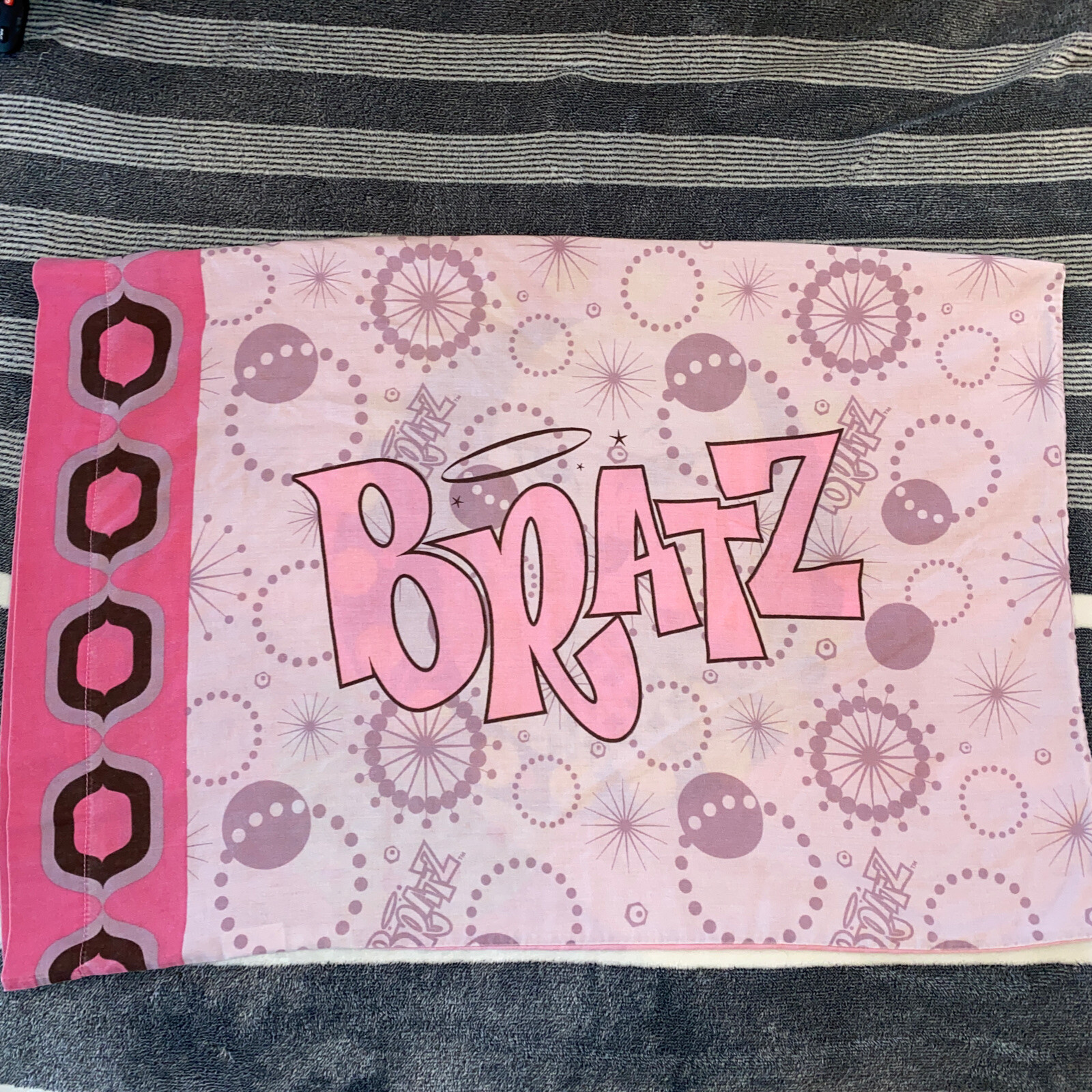 Vintage BRATZ Doll Wildflowers MGA Double Sided Standard Size Pillow Case