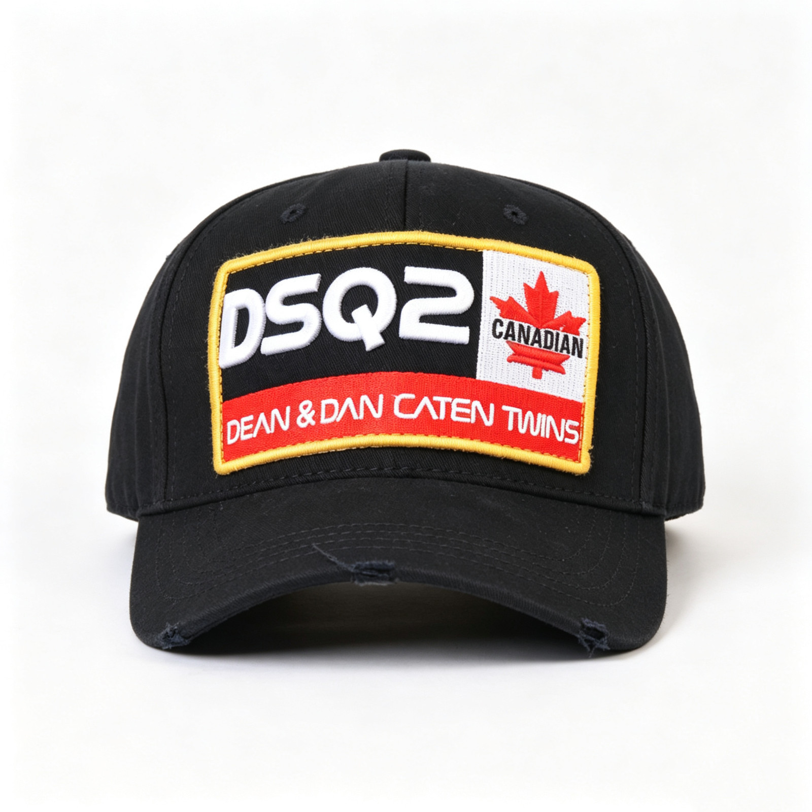 Vintage Washed Distressed Baseball Cap Canadian Maple Leaf Patch Adjustable Hat