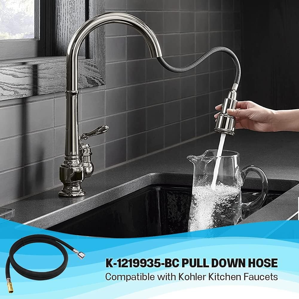 67" Inches Pull Down Hose, Bright Chrome Finish