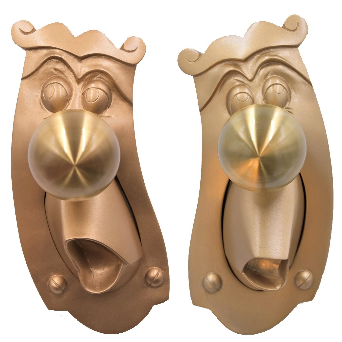 Alice in Wonderland gold door knob, working prop, complete set doorknob