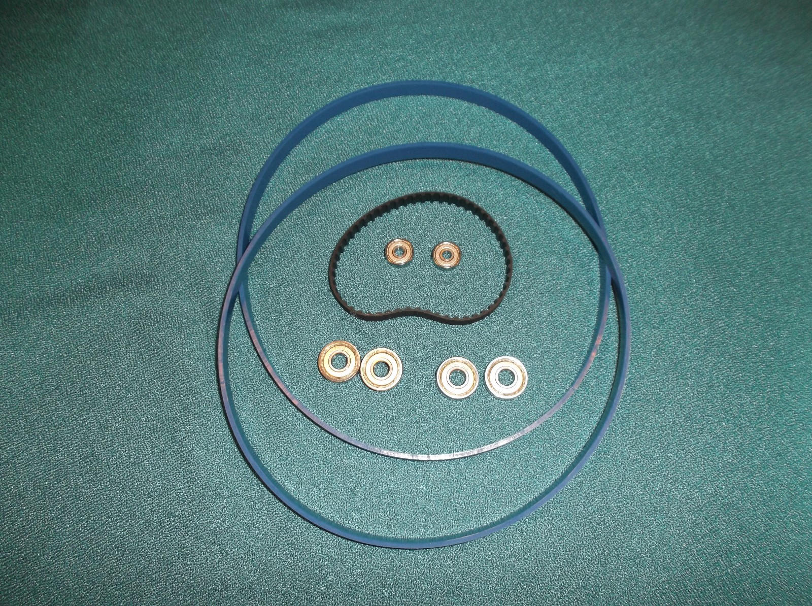 DELTA BS100 BAND SAW REBUILD KIT  2 BLUE MAX TIRES + DRIVE BELT + BEARINGS