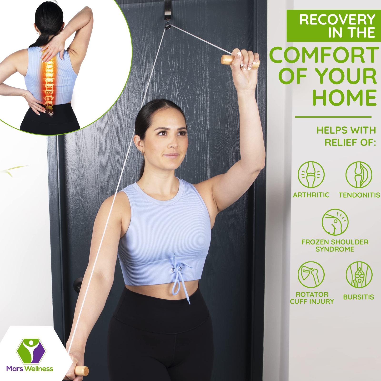 Over The Door Shoulder Pulley System Rope Physical Therapy Machine Equipment