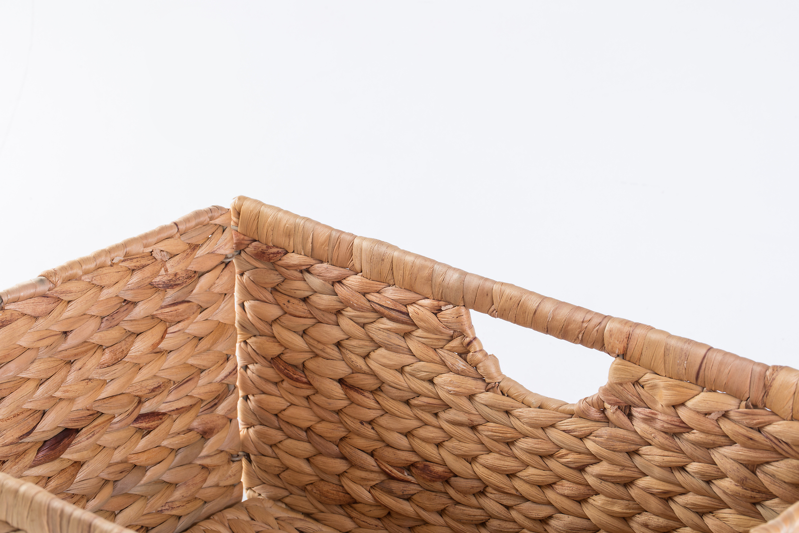 New Wickerwise Foldable Natural Water Hyacinth Storage Bin