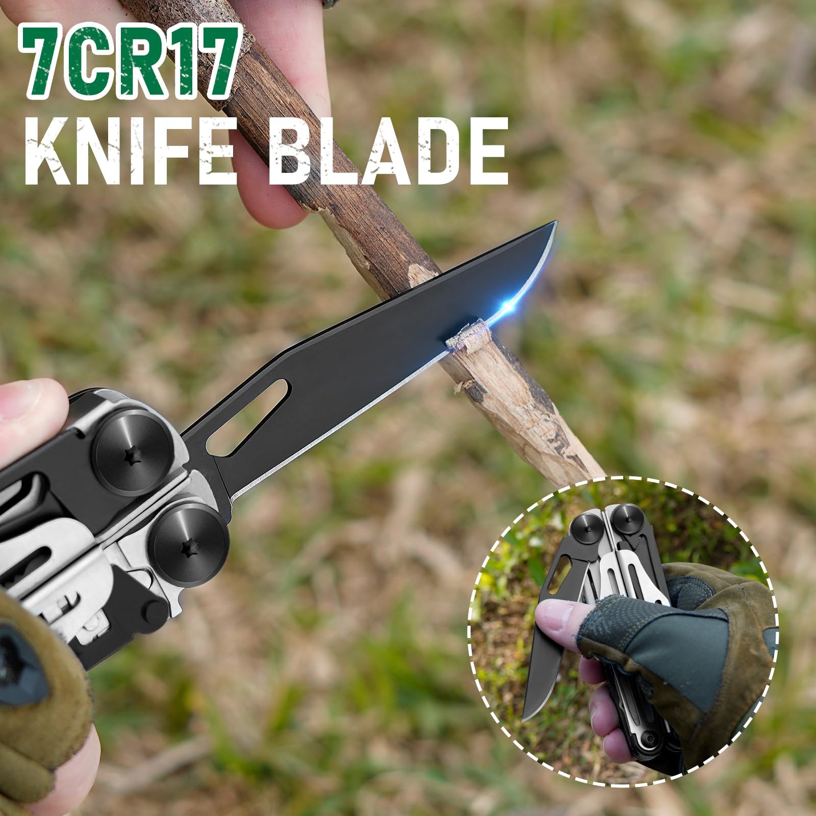 BIBURY Multitool Pliers Pro BI2045, Foldable Multitools with Black
