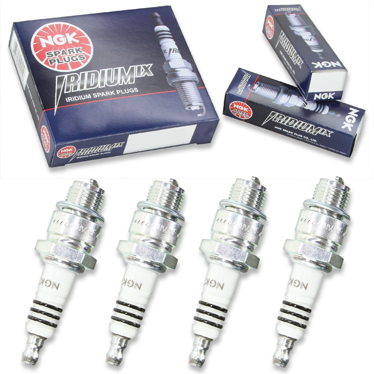 4pcs GRC GP NGK Iridium IX Spark Plugs 12 HP Kit Set Engine lz