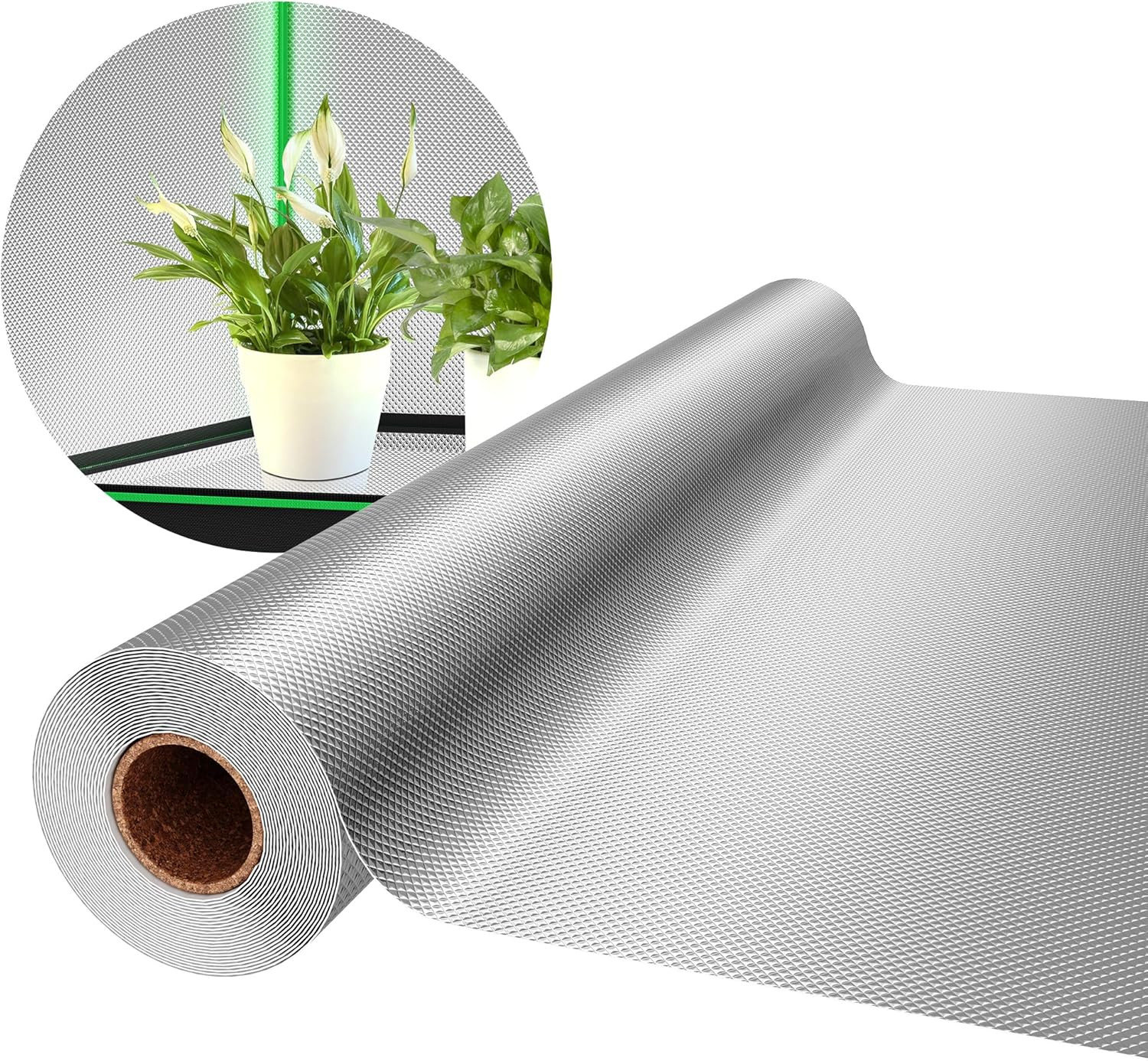 6 Mil Mylar Film Roll, 4 Ft. X 10 Ft. Diamond Film Foil Roll, Heavy-Duty Reflect