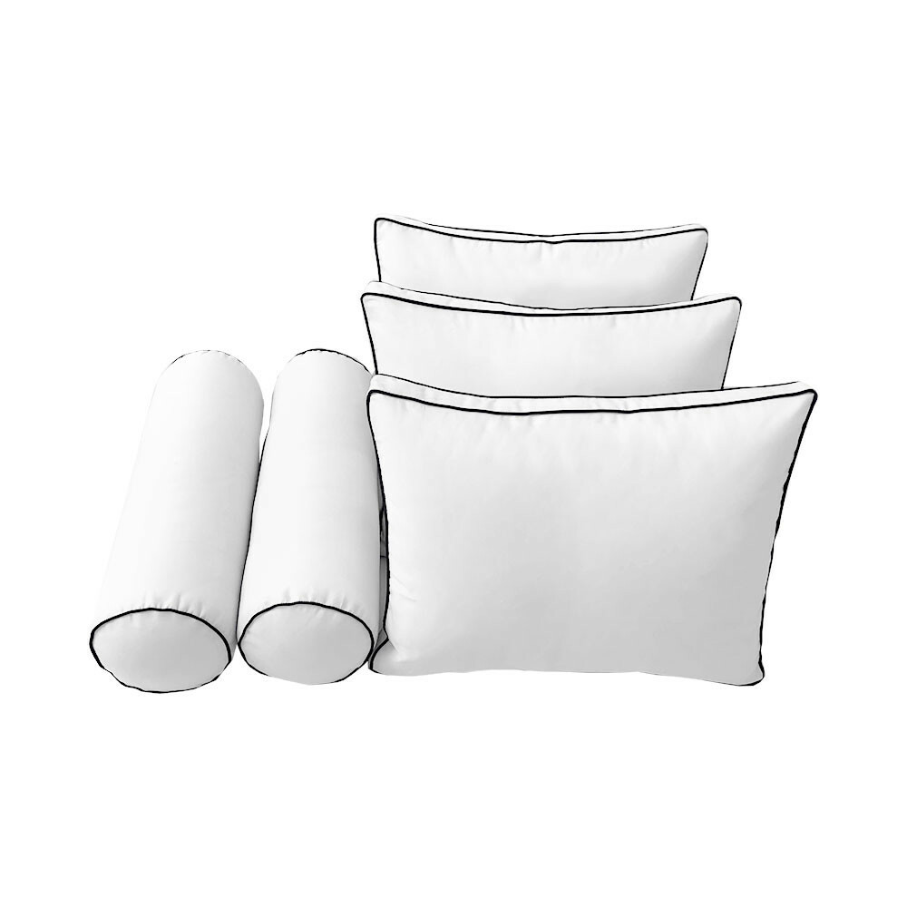 Style3 6PC Contrast Pipe Daybed Mattress Cushion Complete Set Twin Size AD106