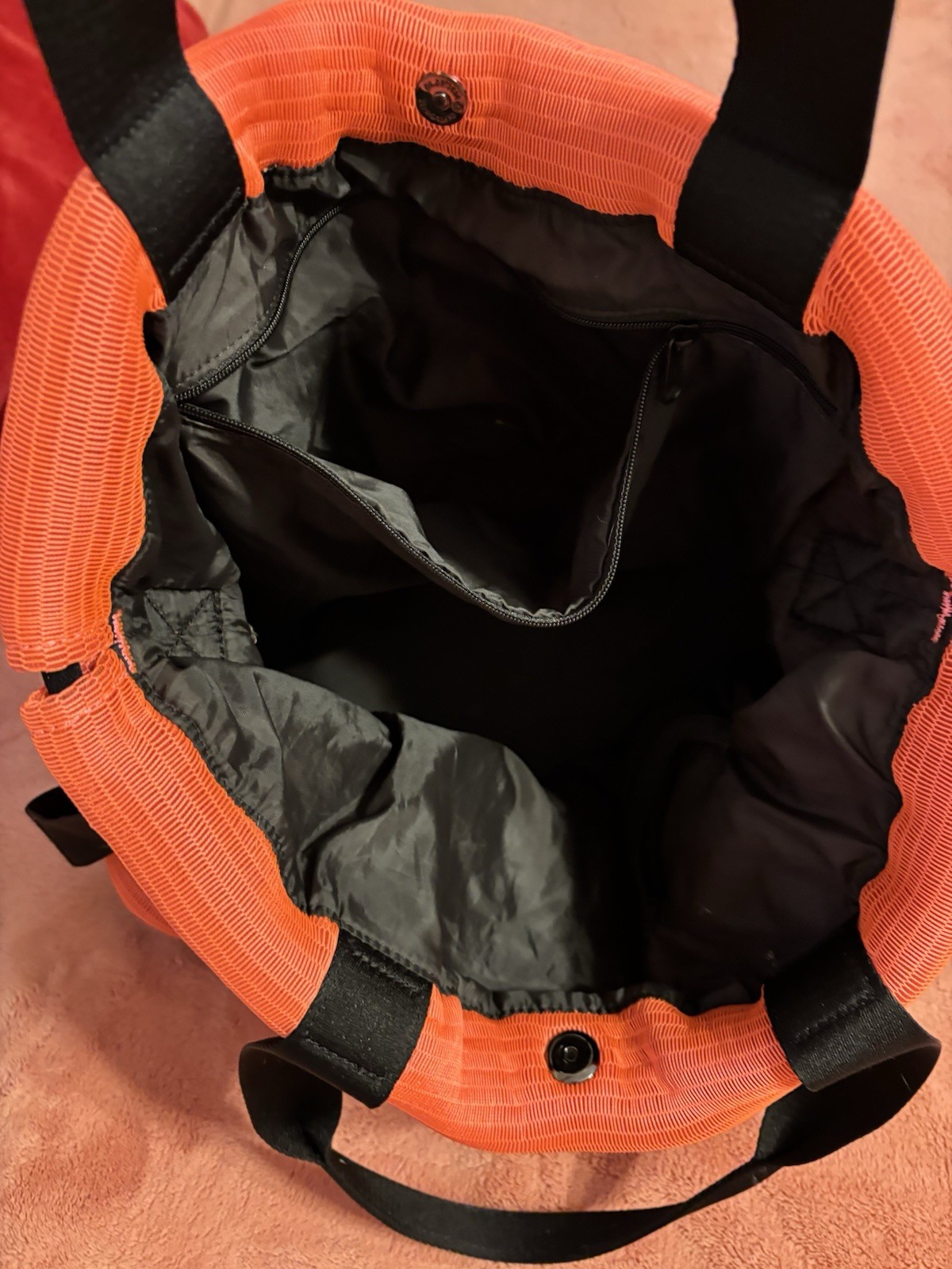 Under Armour Orange Mesh Gym Tote Bag Shoulder Crossbody Travel UA