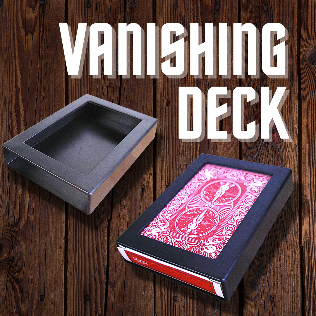 DECK VANISH – Vanishing Card Box Magic Trick (Red Bicycle Back Design)