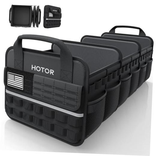Tactical Car Trunk Organizer - Foldable Trunk Organizer for SUV XX-Large Black